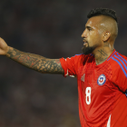 Arturo Vidal realizó un polémico gesto a los paraguayos en el partido de Chile contra la Albirroja en las eliminatorias