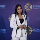 Luisa González se refirió a Daniel Noboa antes del debate.