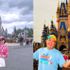 Silvana Torres y Miguel Cedeño en el parque de Disney.