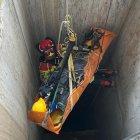 El obrero fue llevado a una casa de salud.