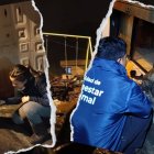 Los perritos fueron atendidos tras el deslave en Conocoto, sur de Quito.