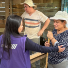 Equipo técnico del MIES durante un recorrido.