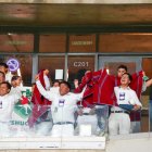 Directivos de Mushuc Runa en el Mineirao.