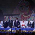 Autoridades en la inauguración de la segunda vuelta electoral.