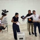 Luisa González votó en la parroquia Canuto, del cantón Chone.