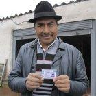 Leonidas Iza, presidente de la Conaie, habló luego de sufragar en Cotopaxi.