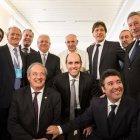 Los directivos de la Conmebol del 2015 entre ellos Luis Chiriboga expresidente de la FEF.