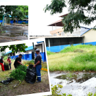 Las consecuencias de las lluvias son evidentes: inundaciones en patios y montes.