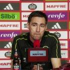 El árbitro Ricardo de Burgos en rueda de prensa previo a la final de la Copa del Rey