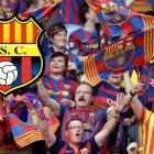 Hinchas de FC Barcelona felicitaron al homónimo guayaquileño por su aniversario 100