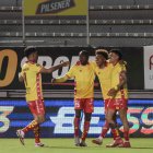 Jonnathan Mina marcó el segundo gol de Aucas sobre Libertad.