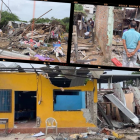 Hubo casas reducidas a escombros tras las potentes explosiones en la madrugada del domingo 11 y del lunes 12 de mayo.