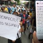 El plantón se realizó como respuesta a las amenazas recibidas por delincuentes.