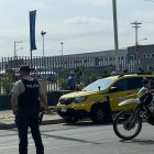 La víctima de sicariato era conductor de este taxi.