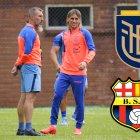 Sebastián Beccacece trabaja con jóvenes jugadores en un microciclo.