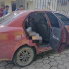 El cuerpo de la víctima se encontraba dentro de este vehículo.