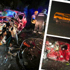 Las condiciones en que quedaron los vehículos involucrados reflejan el gran impacto entre los dos