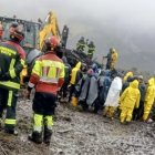 Los organismos de ayuda se organizaron en El Tambo, en Papallacta, tras el aluvión.