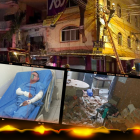 Además del herido, el estallido dejó daños en dos plantas de la vivienda.