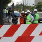 La obra, iniciada en julio de 2025, provocó el cierre del carril central en un tramo de la avenida del Bombero.