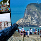 Decenas de familias escogieron esta playa de Esmeraldas para pasar las vacaciones escolares.