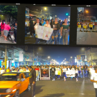 Los allegados y amigos de los cinco trabajadores hicieron una marcha y pidieron que se intensifique la búsqueda.