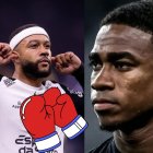 Depay y Félix Torres tuvieron un encontró en el entrenamiento.