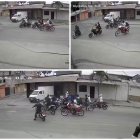 El momento en que los ciudadanos fueron sacados del inmueble fue captado por cámaras de seguridad.