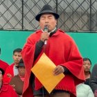 Leónidas Iza, presidente de la Conaie.