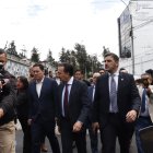 Los alcaldes de Quito, Guayaquil y Cuenca ingresan a reunión con el Gobierno por visita de Marco Rubio a Ecuador.