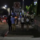 Así lucían los exteriores de la plaza donde se ubican al menos dos discotecas en Samborondón.