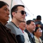 Daniel Noboa está haciendo base en Latacunga. Visitó Otavalo.