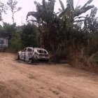 El vehículo usado por los asesinos apareció quemado en Santo Domingo.