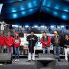 El prefecto Manuel Caizabanda y el presidente del TAC, David Paredes, lideraron la Teletón “Ruta de la Memoria” en Ambato.
