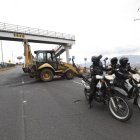 San Miguel del Común, al norte de Quito, fue un punto de enfrentamiento este miércoles.