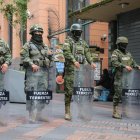 Carondelet estuvo fuertemente resguardado por militares.