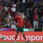 Cristiano Ronaldo marcó un doblete para Portugal en el empate ante Hungría.