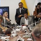 Aquiles Álvarez, alcalde de Guayaquil, durante su comparecencia en la Asamblea Nacional.