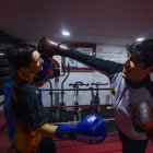 Los hermanos Anthony (i) y Juan Pablo Morán (d) empezaron hace ocho años en las artes marciales con el ‘Sojukay’.