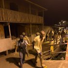 Momento en que el Bloque de Seguridad captura a los dos presuntos integrantes de grupo armado denominado Los Chechenos.