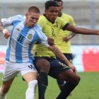 Jeremy Arévalo (d) en el Sudamericano Sub-20 jugado en Venezuela en 2025.