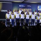 Una parte de los deportistas que reciben el apoyo de la Fundación Crisfe.