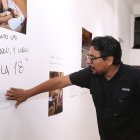 Pedro Freire añadió a la exposición textos de un cuento corto que él escribió, pero que no ha publicado.