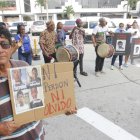 Manifestación en los exteriores de la Unidad Judicial en Guayaquil.