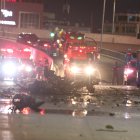 La avenida Joaquín Orrantia permaneció cerrada varios días tras el atentado frente al Mall del Sol.