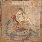 Escena sexual de Pompeya, en el Museo Secreto de Nápoles.