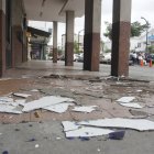 En Guayaquil se registraron varios atentados contra negocios comerciales.