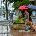 Las primeras precipitaciones sorprendieron a los ciudadanos.