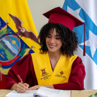 Yilda Banchón se graduó de abogada en Guayaquil.