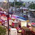 Así de estancado se mantuvo el tráfico durante las primeras horas de este 15 de enero.